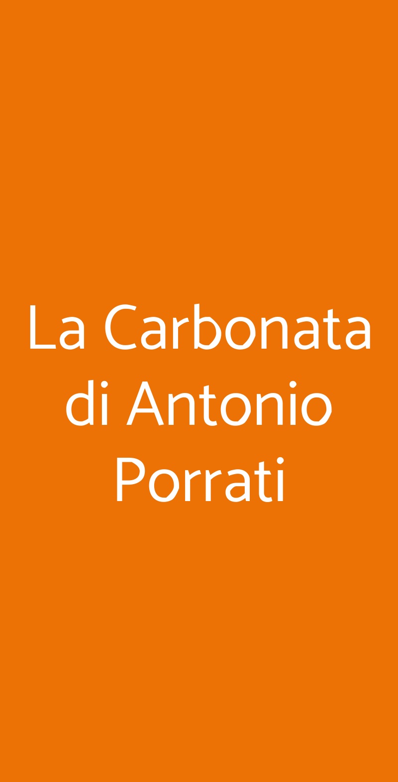 La Carbonata di Antonio Porrati Firenze menù 1 pagina