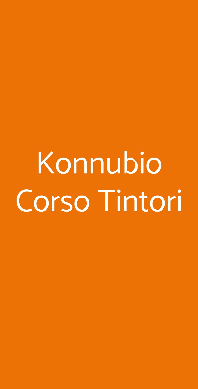 Konnubio Corso Tintori Firenze menù 1 pagina