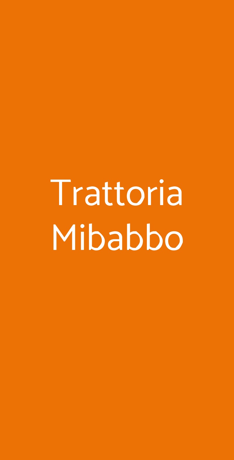 Trattoria Mibabbo Milano menù 1 pagina