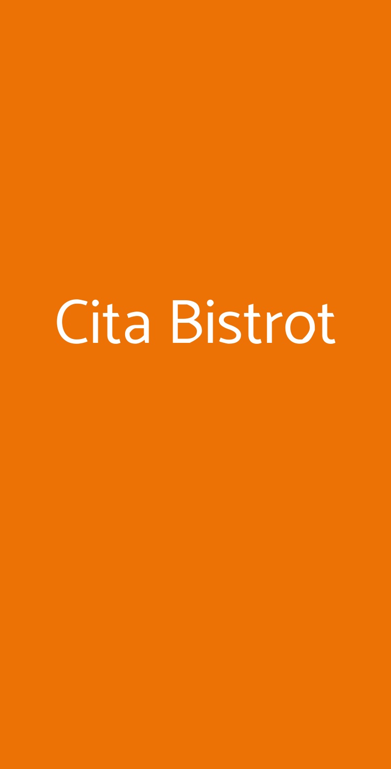 Cita Bistrot Milano menù 1 pagina