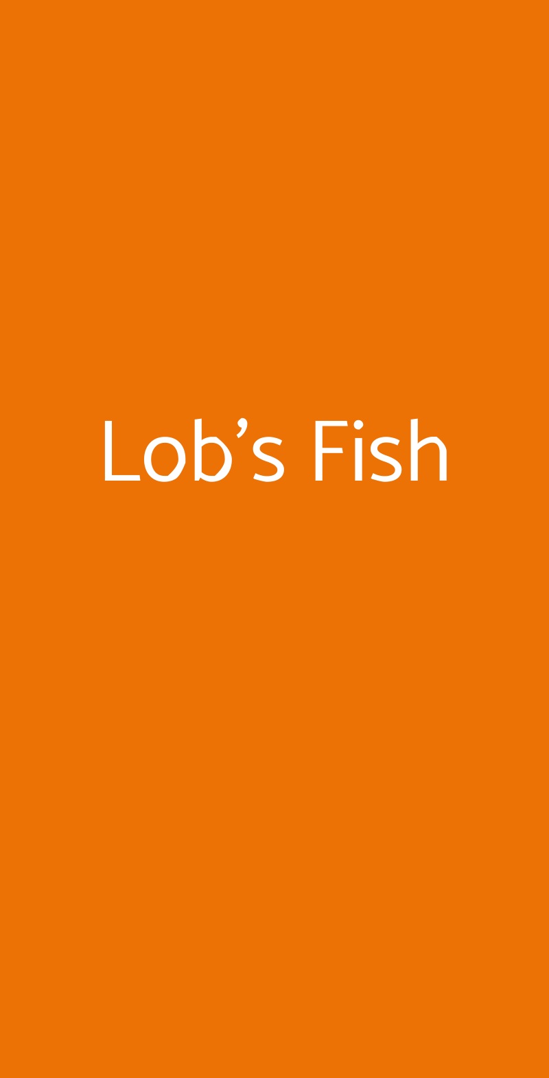 Lob's Fish Firenze menù 1 pagina