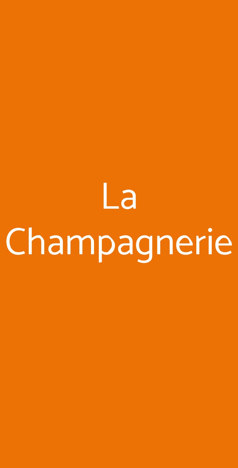 La Champagnerie Milano menù 1 pagina