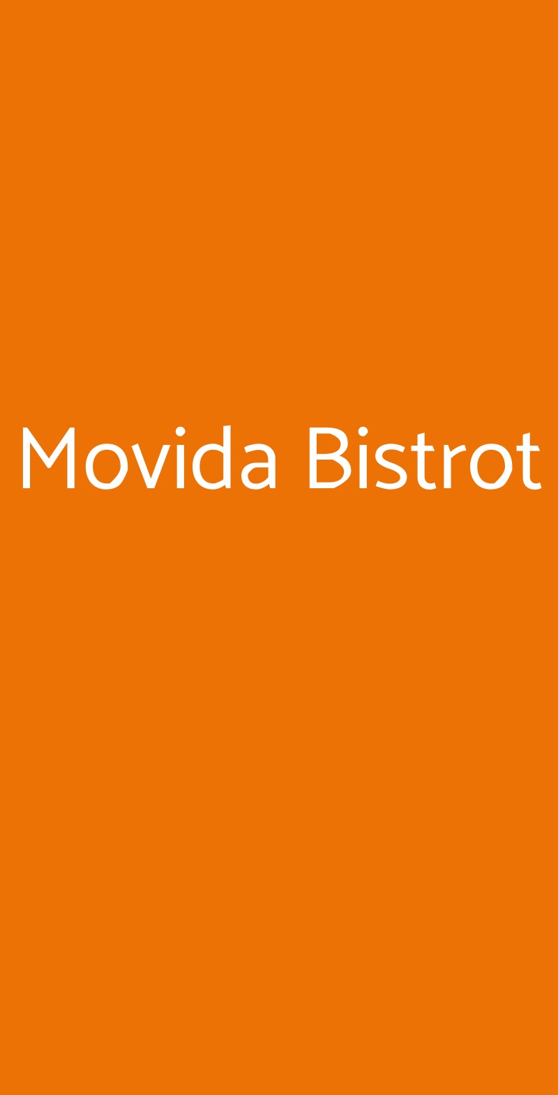 Movida Bistrot Rimini menù 1 pagina
