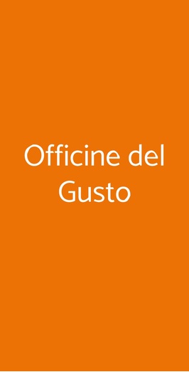 Officine Del Gusto, Savona