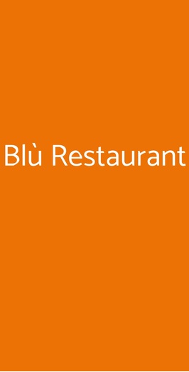 Blù Restaurant, Golfo Aranci