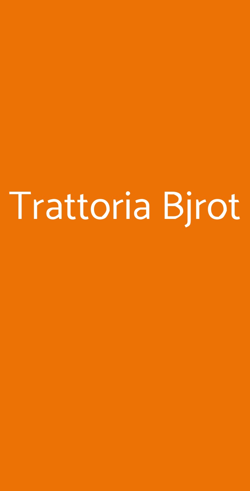 Trattoria Bjrot Monza menù 1 pagina