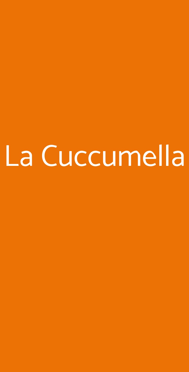La Cuccumella Napoli menù 1 pagina