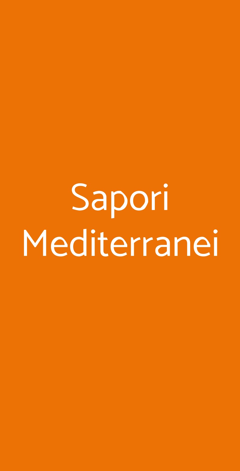 Sapori Mediterranei Paderno Dugnano menù 1 pagina