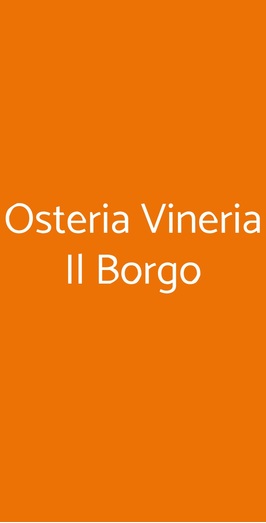 Osteria Vineria Il Borgo, Vigolzone