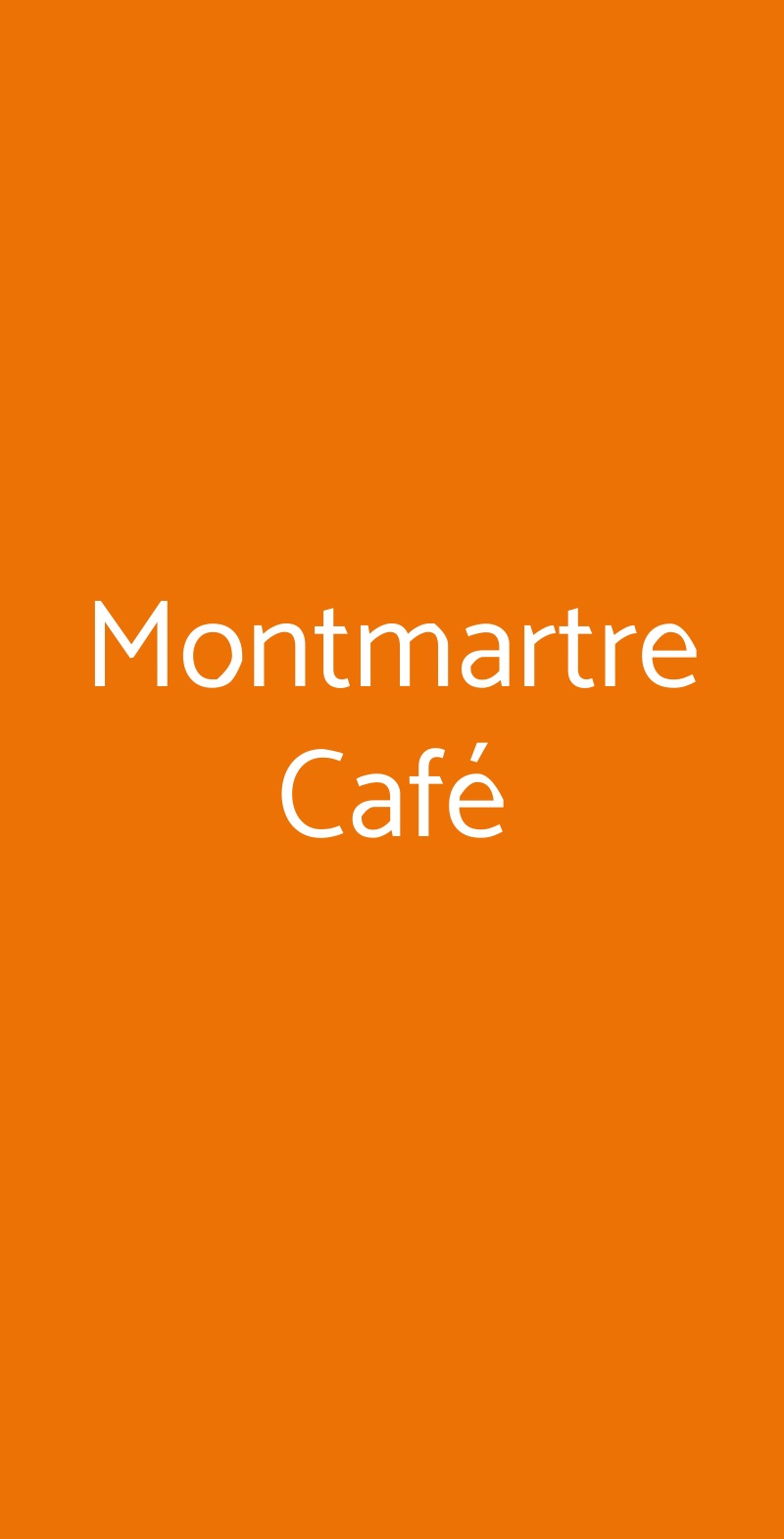 Montmartre Café Milano menù 1 pagina