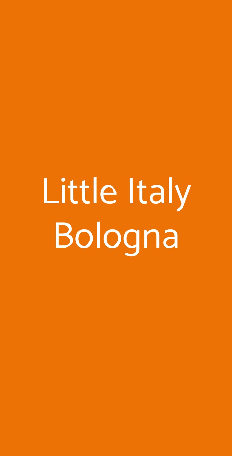 Little Italy Bologna Bologna menù 1 pagina