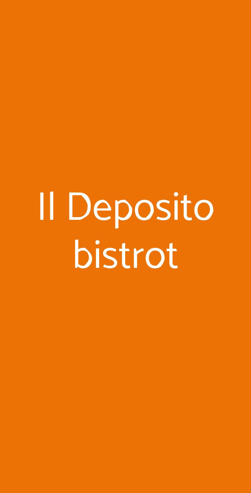 Il Deposito bistrot Torino menù 1 pagina