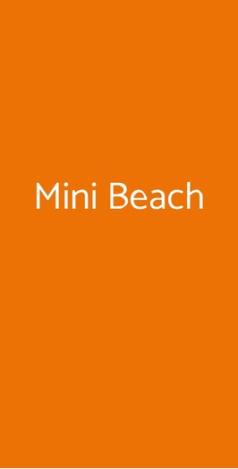Mini Beach, Marina di San Nicola