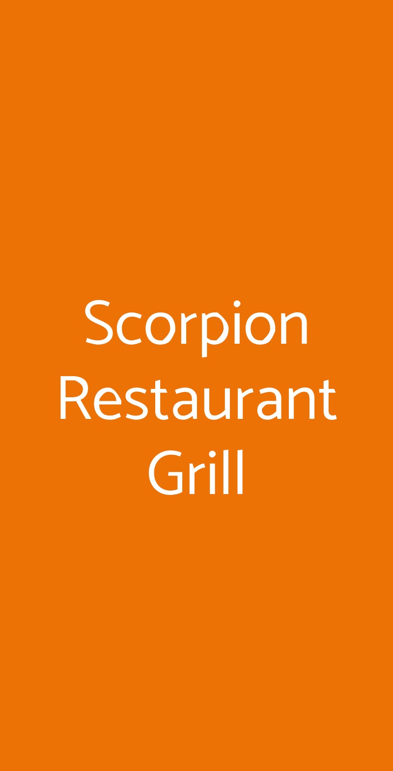 Scorpion Restaurant Grill Milano menù 1 pagina