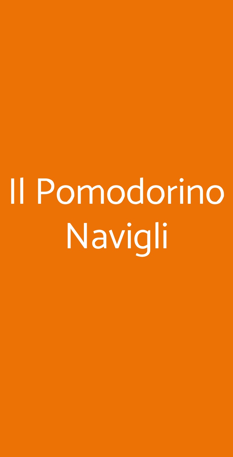 Il Pomodorino Navigli Milano menù 1 pagina