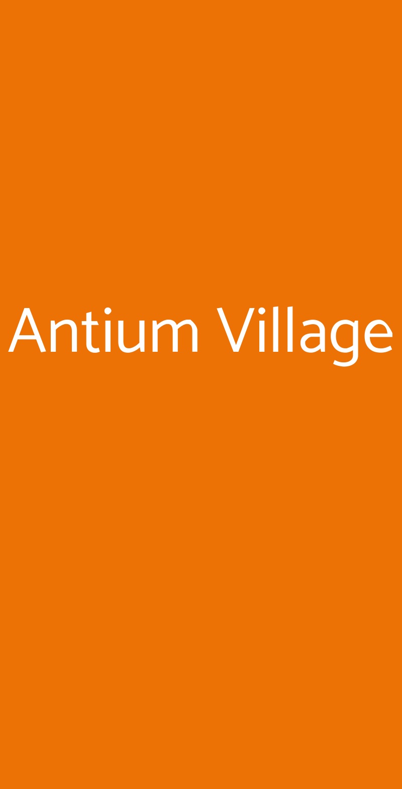 Antium Village Anzio menù 1 pagina