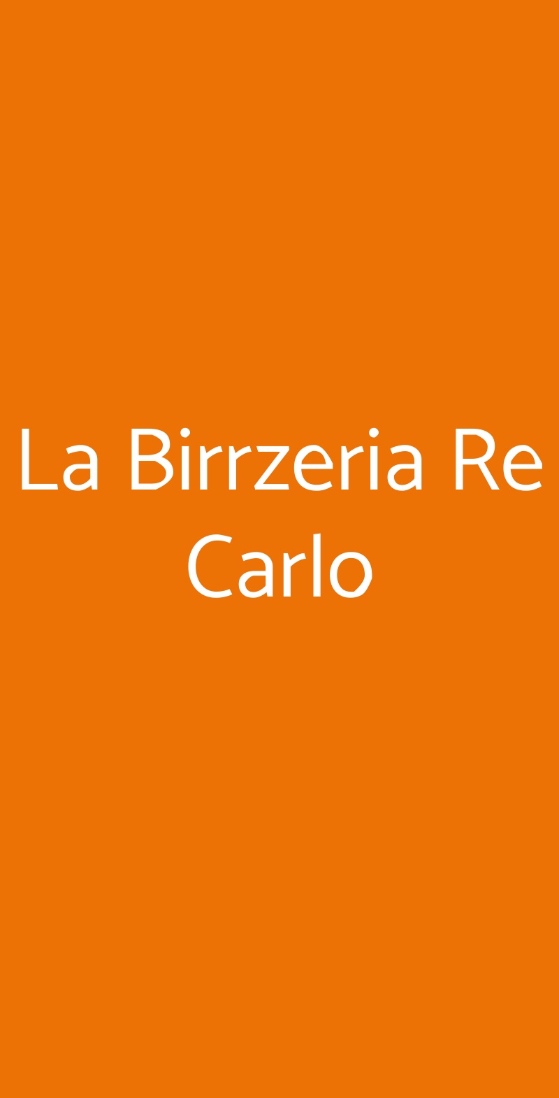 La Birrzeria Re Carlo Napoli menù 1 pagina