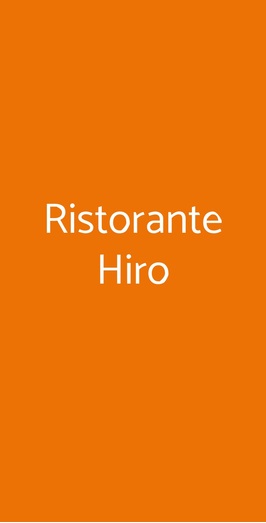 Ristorante Hiro, Rho