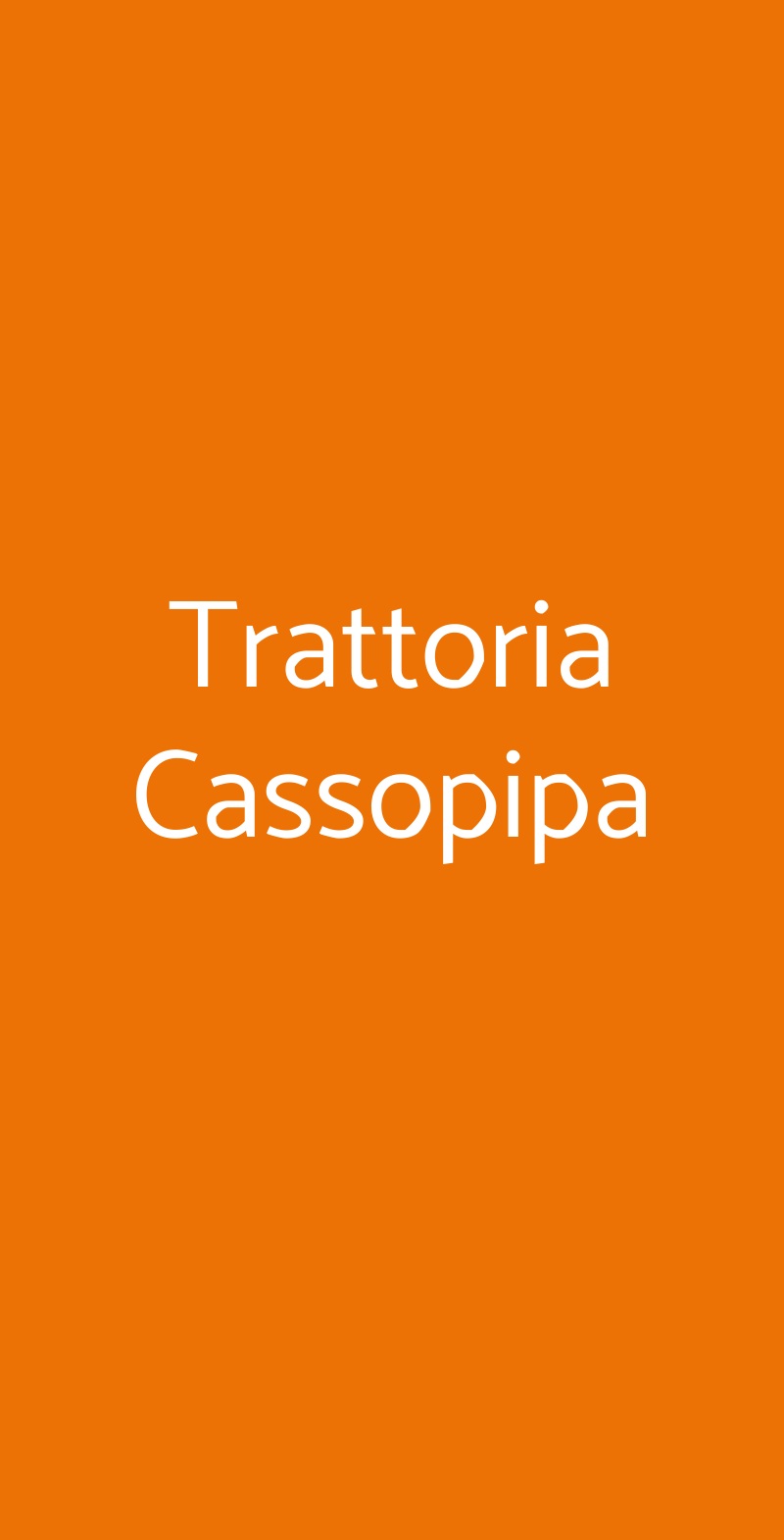 Trattoria Cassopipa Chioggia menù 1 pagina