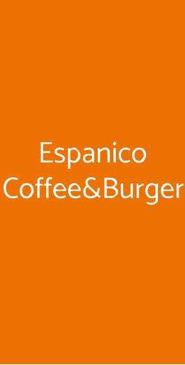 Espanico Coffee&burger