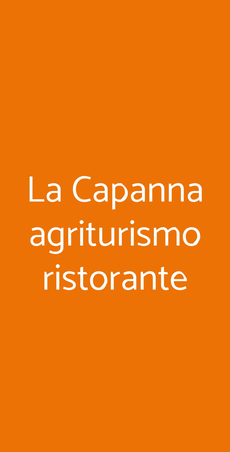 La Capanna agriturismo ristorante Castell'azzara menù 1 pagina