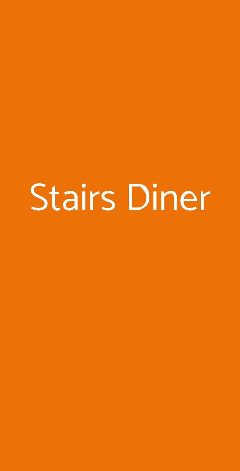 Stairs Diner Napoli menù 1 pagina