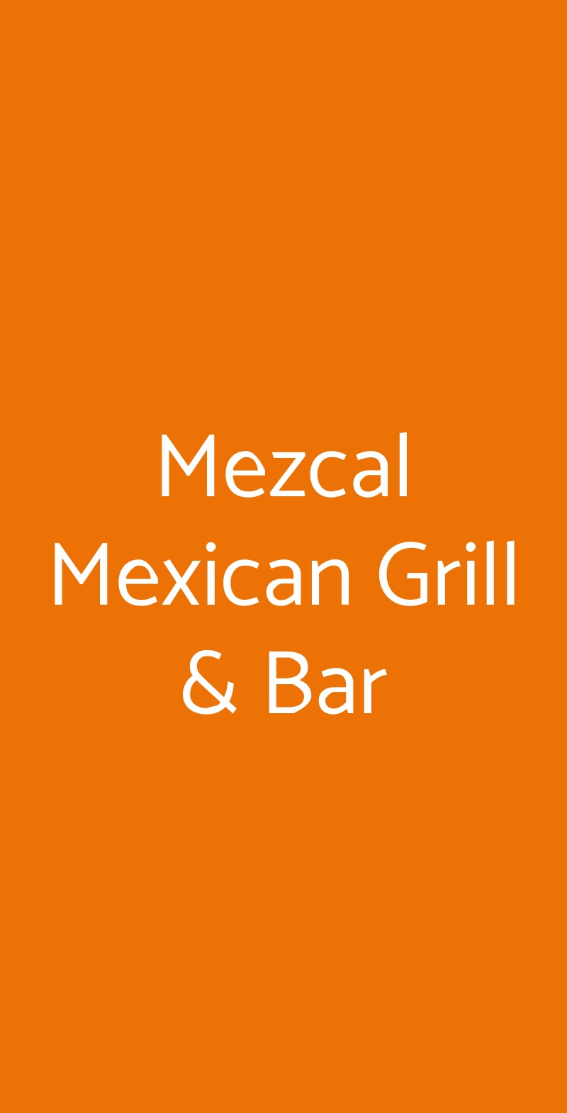Mezcal Mexican Grill & Bar Torino menù 1 pagina