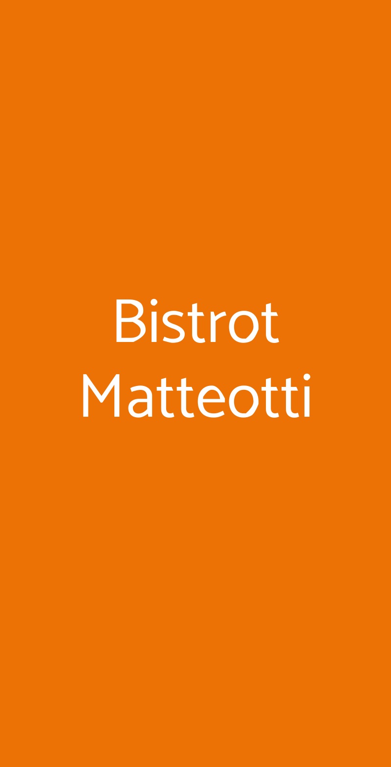 Bistrot Matteotti Torino menù 1 pagina