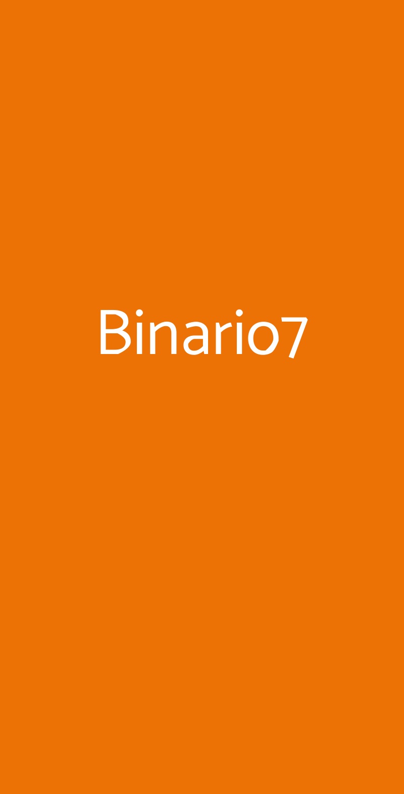 Binario7 Ragusa menù 1 pagina