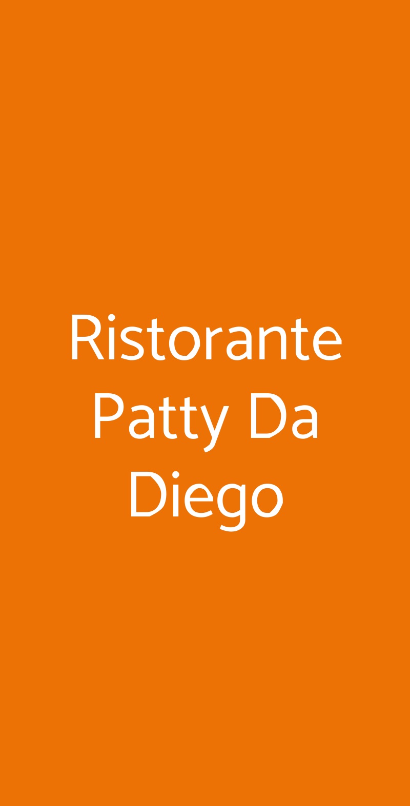 Ristorante Patty Da Diego Riccione menù 1 pagina