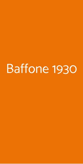 Baffone 1930, Roma