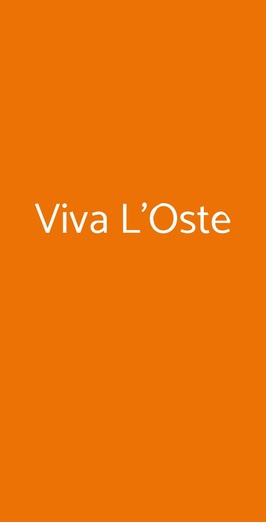 Viva L'oste, Tivoli