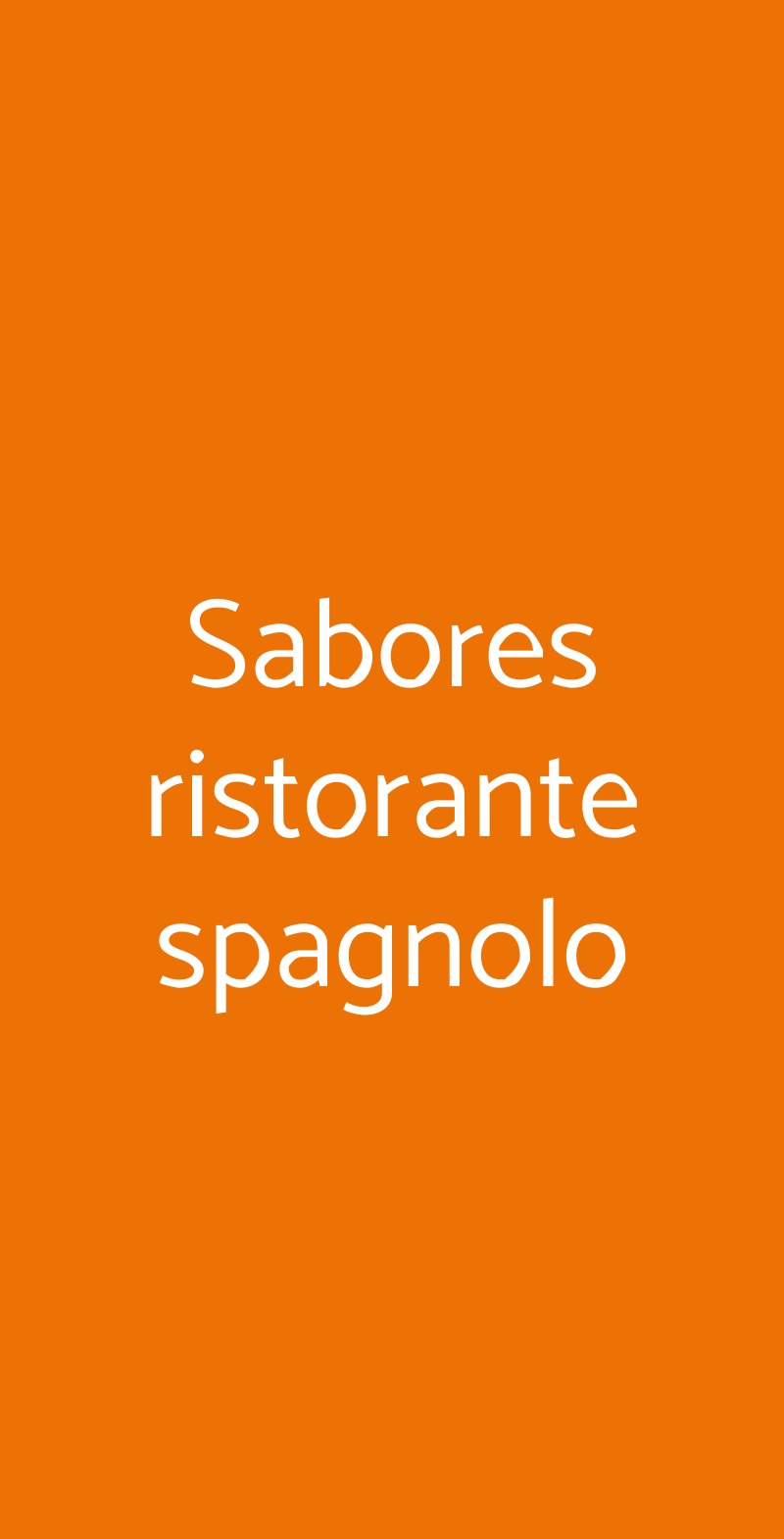 Sabores ristorante spagnolo Ravenna menù 1 pagina