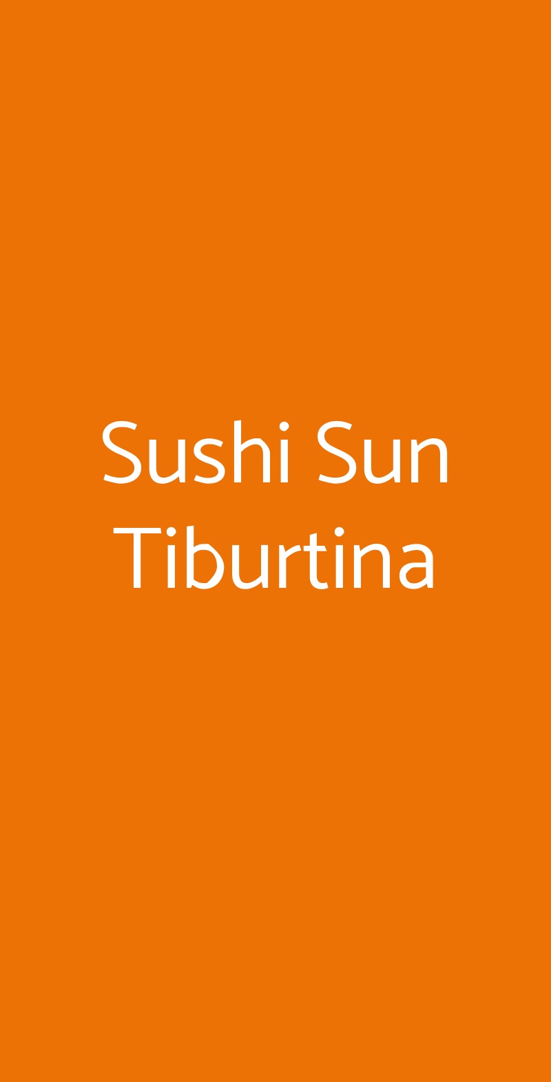 Sushi Sun Tiburtina Roma menù 1 pagina