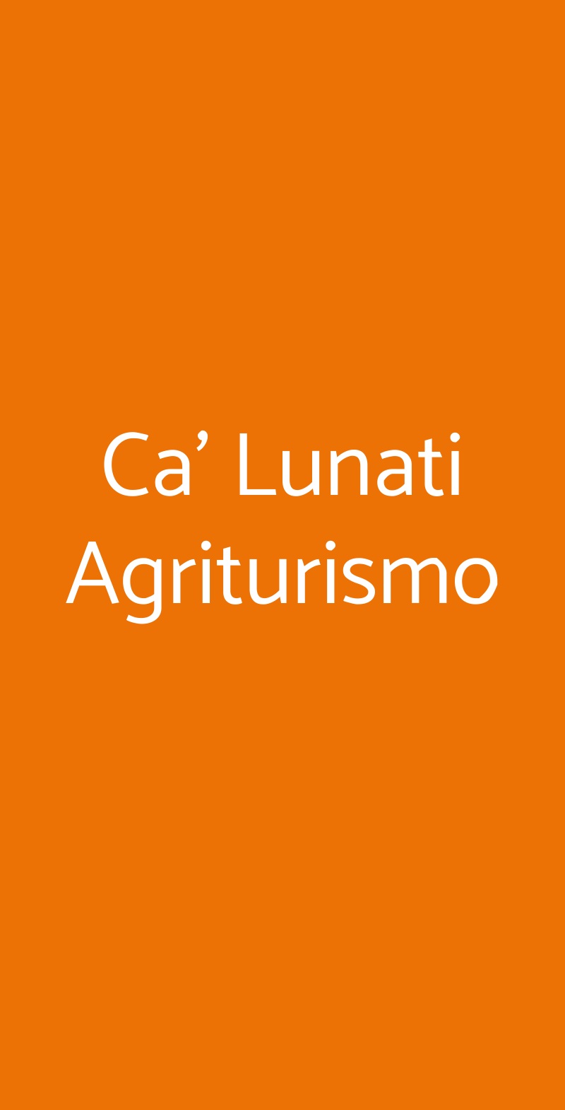 Ca' Lunati Agriturismo Valsamoggia menù 1 pagina