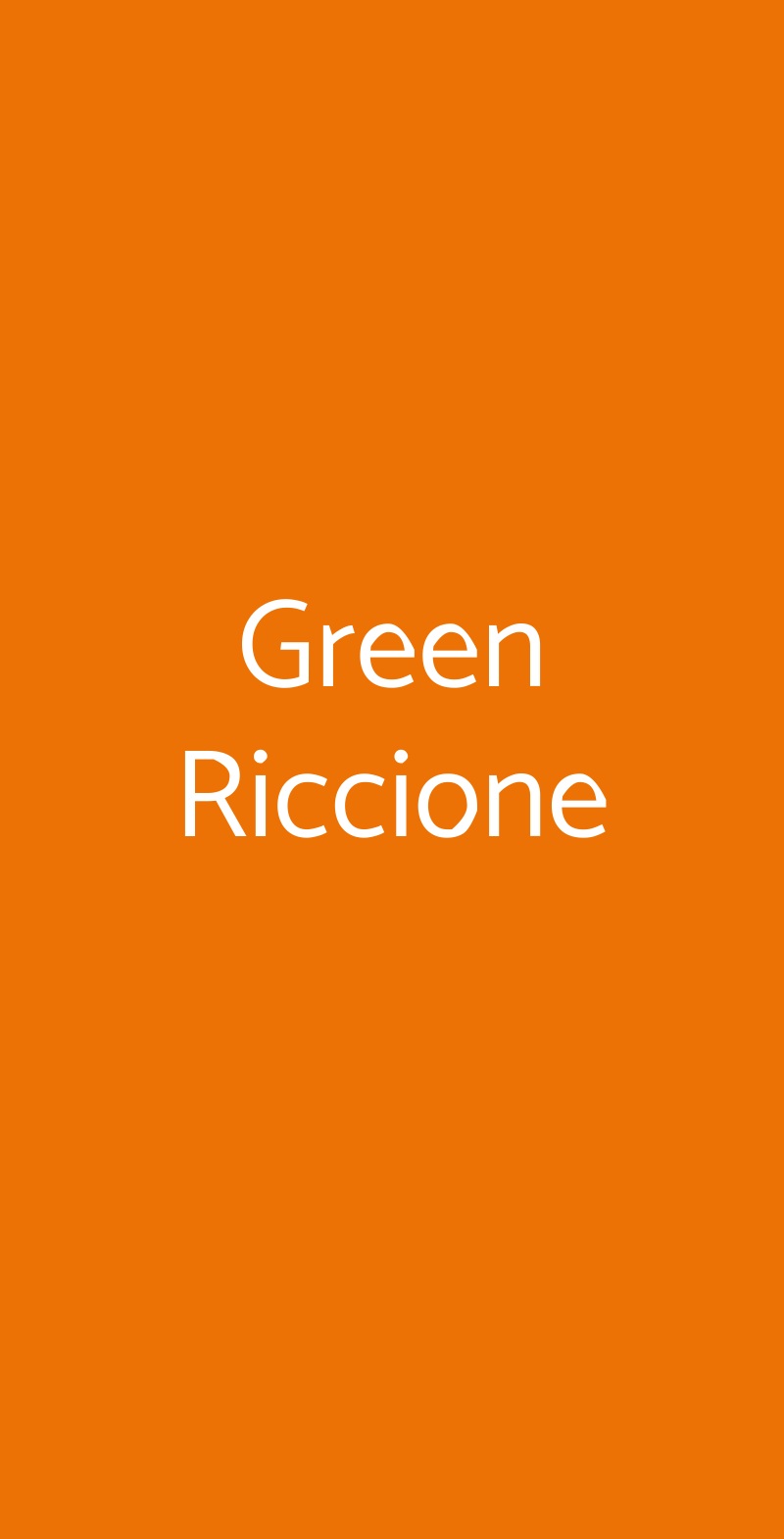 Green Riccione Riccione menù 1 pagina