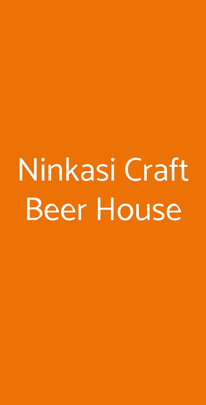 Ninkasi Craft Beer House Roma menù 1 pagina