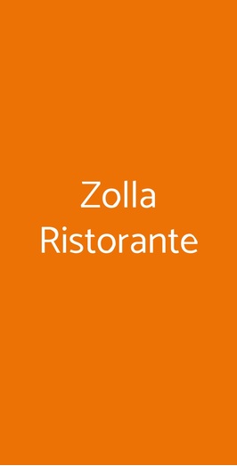 Zolla Ristorante, Acquaviva D'Isernia