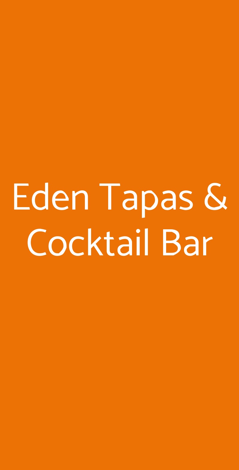 Eden Tapas & Cocktail Bar Arezzo menù 1 pagina