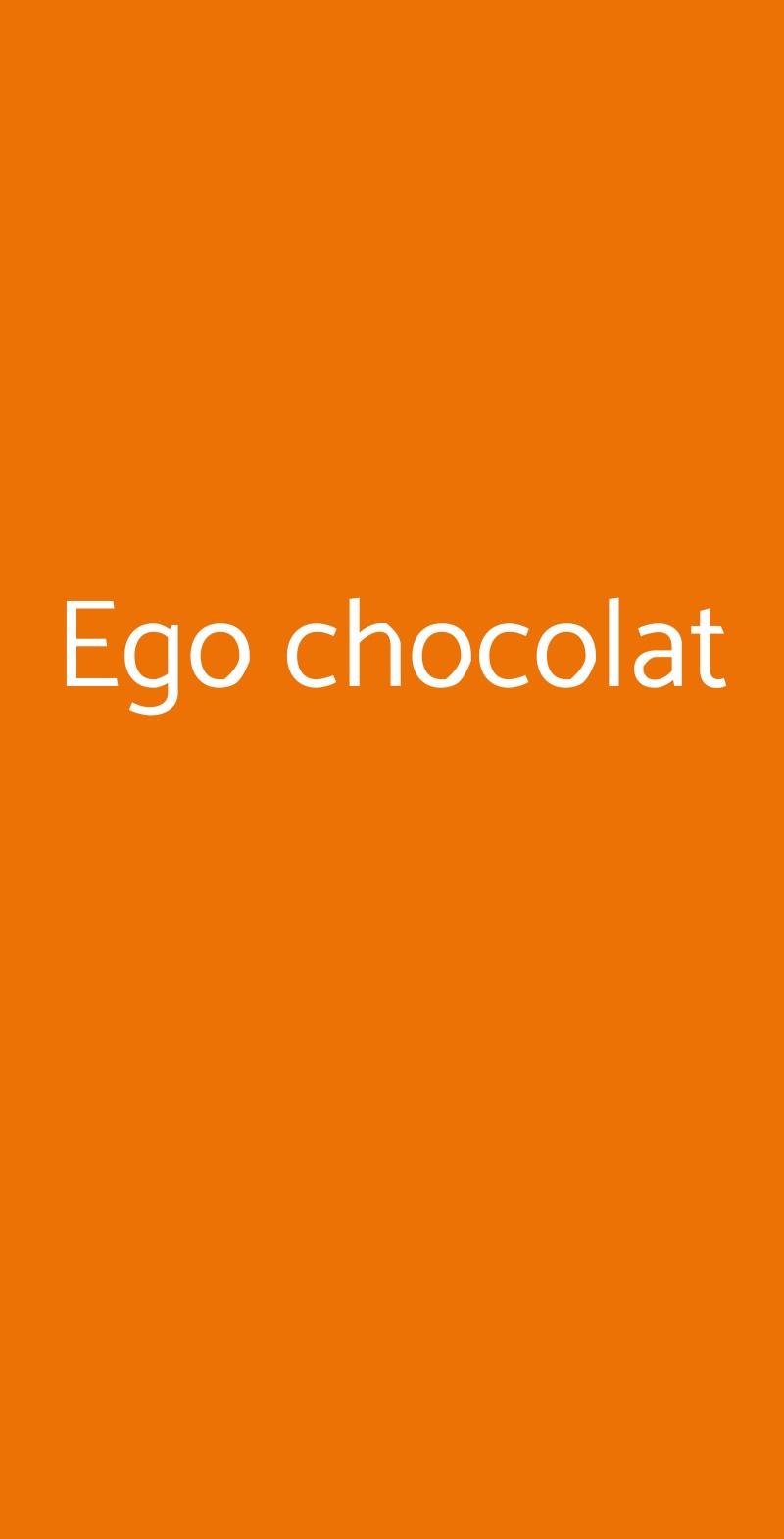 Ego chocolat Milano menù 1 pagina