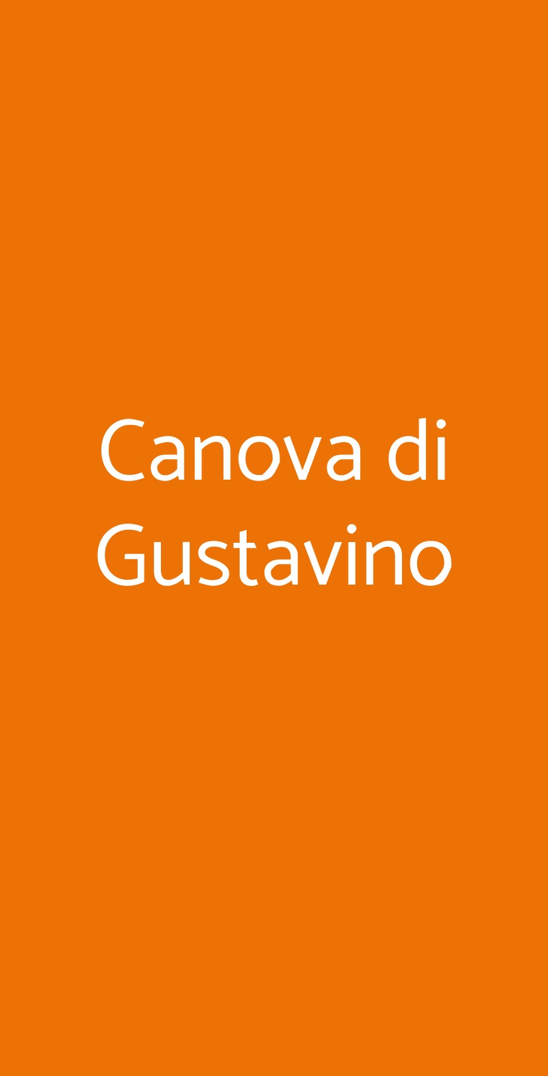 Canova di Gustavino Firenze menù 1 pagina