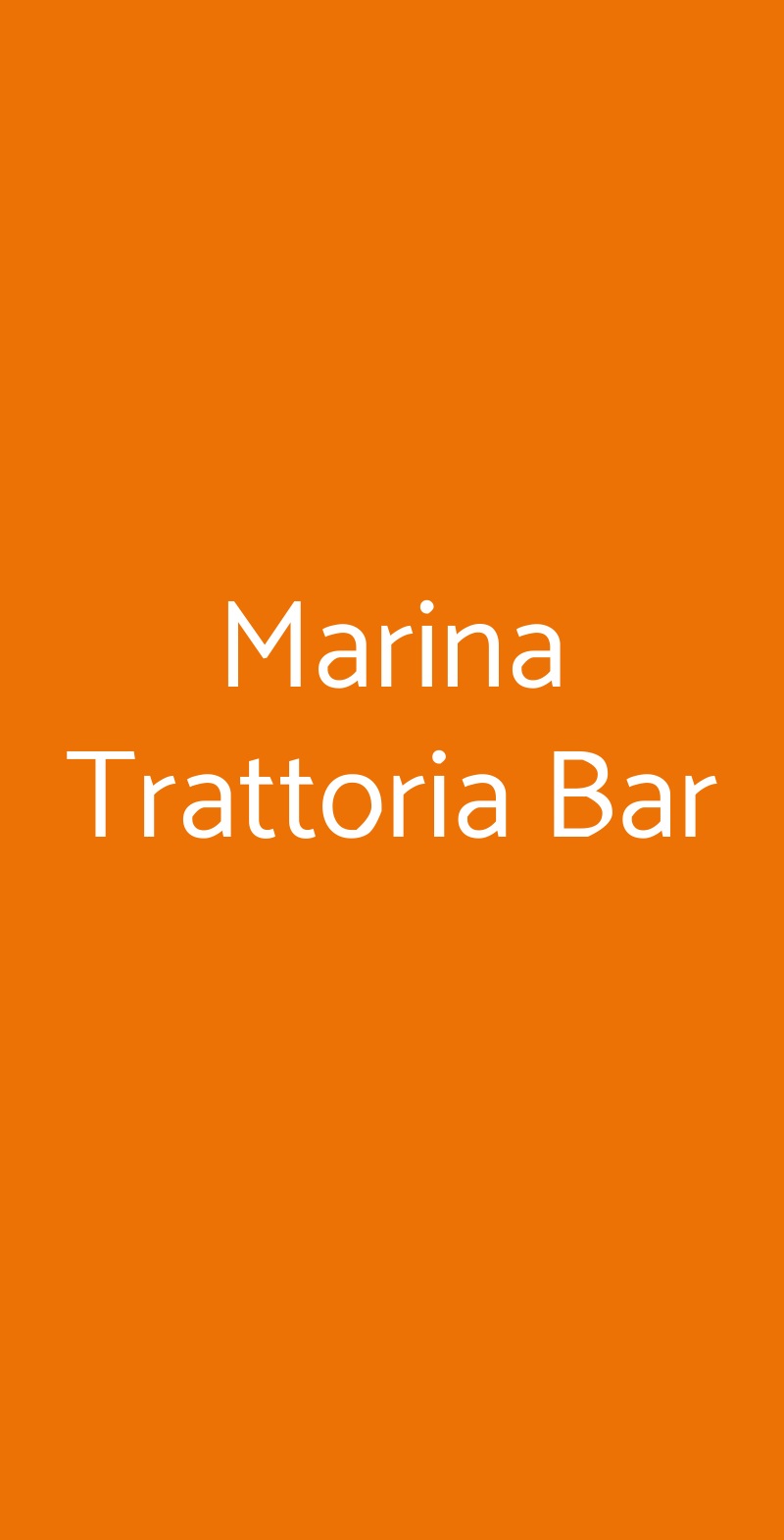 Marina Trattoria Bar Sarego menù 1 pagina