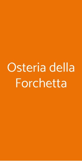 Osteria Della Forchetta, Roma