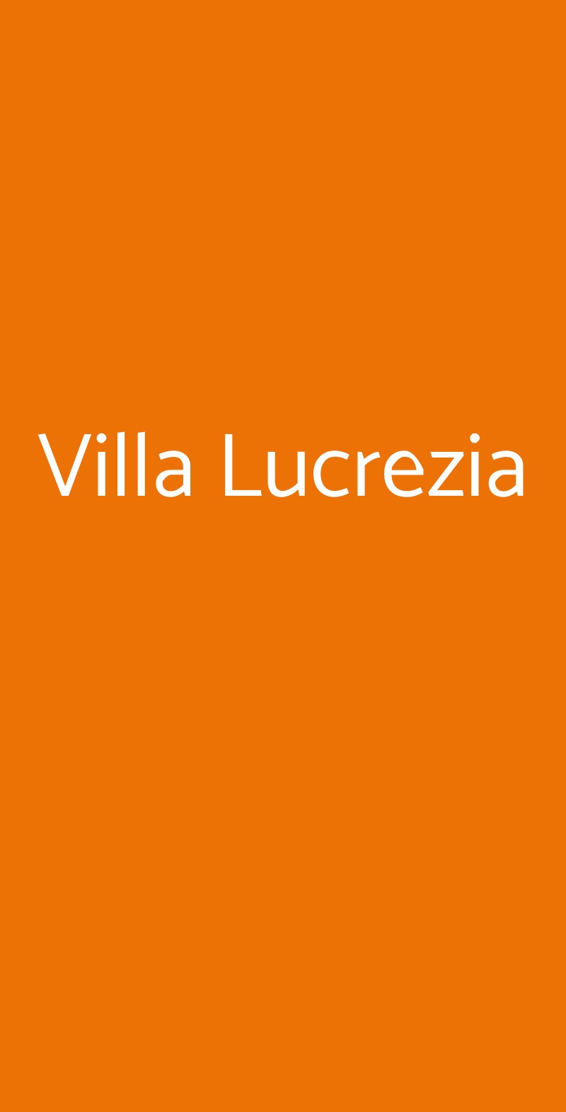Villa Lucrezia Roma menù 1 pagina