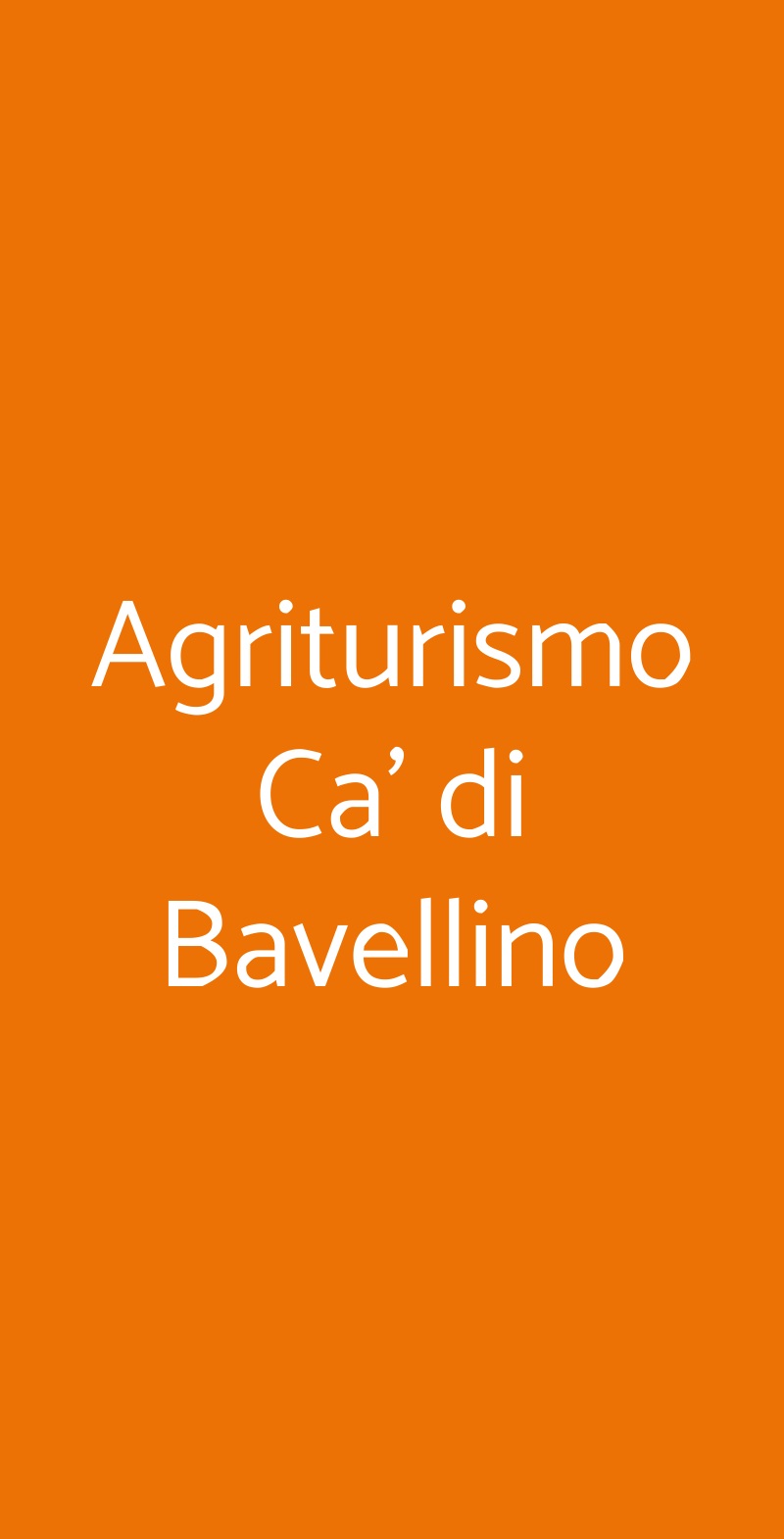Agriturismo Ca' di Bavellino Monzuno menù 1 pagina