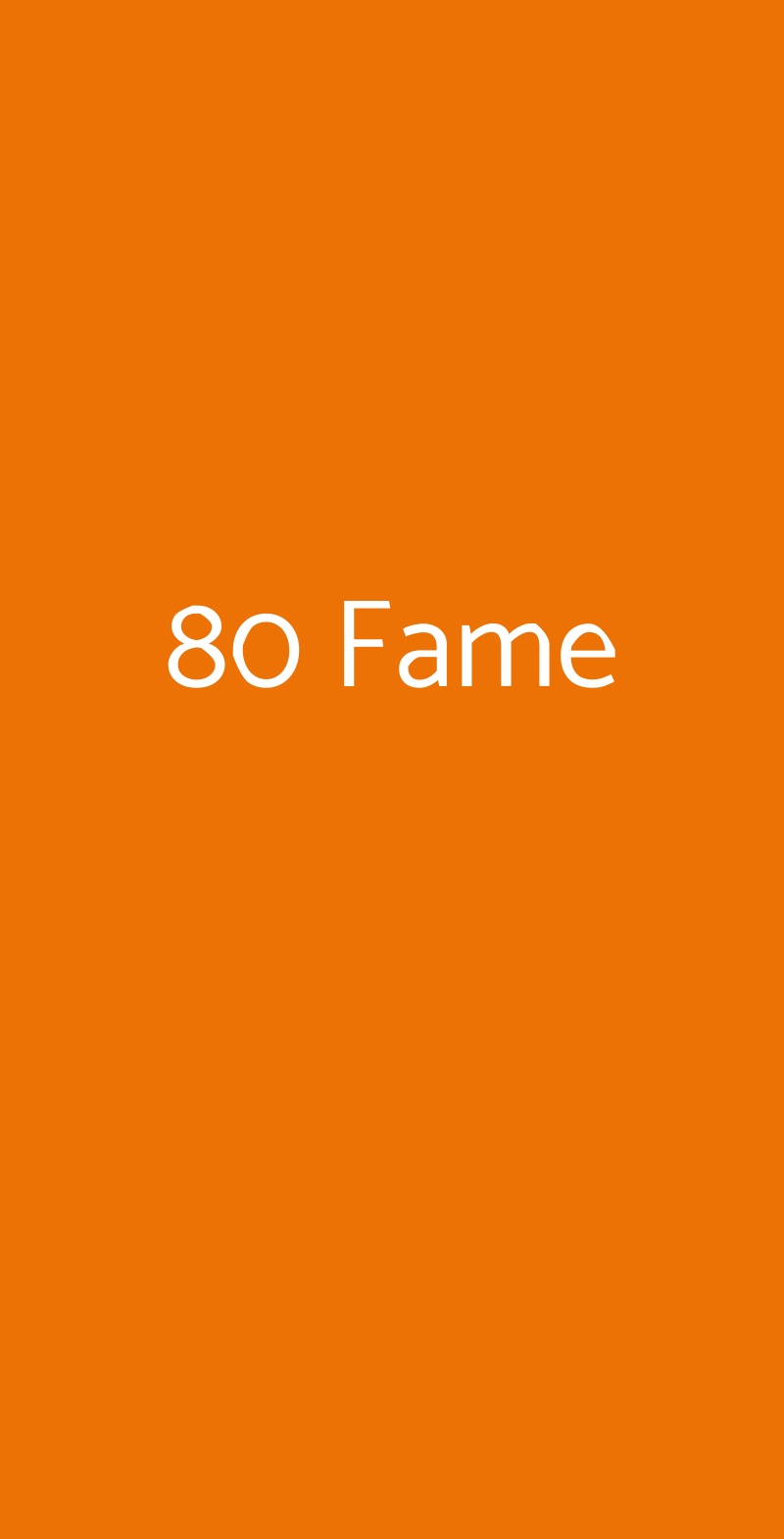 80 Fame Siracusa menù 1 pagina