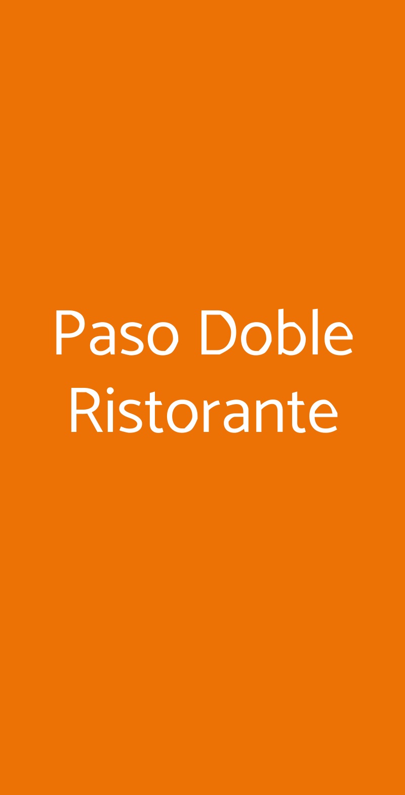 Paso Doble Ristorante Spirano menù 1 pagina