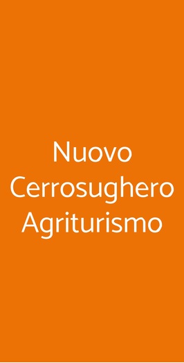 Nuovo Cerrosughero Agriturismo, Canino