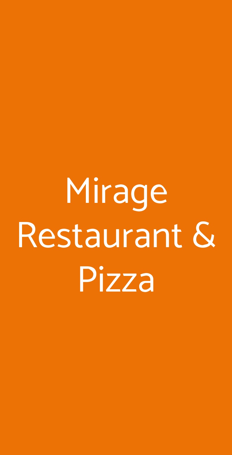 Mirage Restaurant & Pizza Rimini menù 1 pagina