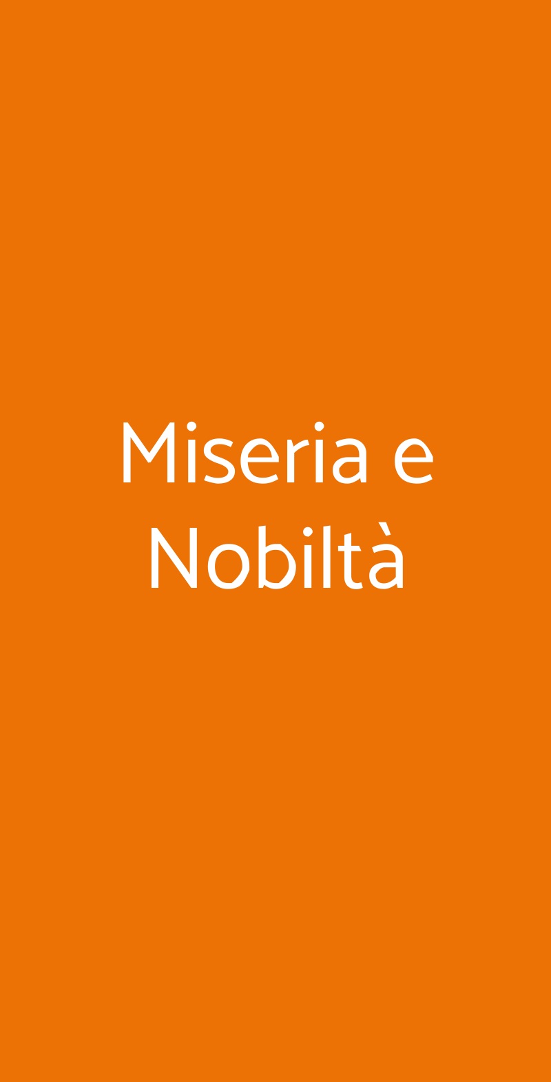 Miseria e Nobiltà Alberobello menù 1 pagina